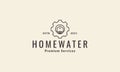 Sea home with gear services  logo vector symbol icon illustration design Royalty Free Stock Photo