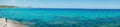 Sea Horizon seen from Scoglio di Peppino. Panoramic view, sunny