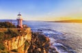 Sea Hornby Cliff Light wide Royalty Free Stock Photo