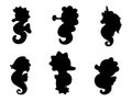 Sea Horse Black White Stock Vector Royalty Free Stock Photo