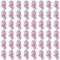 Sea Horse , gift or cloth paper, pattern, repeating pattern Royalty Free Stock Photo