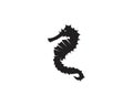 Sea horse icon and symbol vector illustration Royalty Free Stock Photo