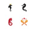 Sea horse icon and symbol vector illustration Royalty Free Stock Photo