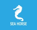 Sea horse icon and symbol vector illustration Royalty Free Stock Photo