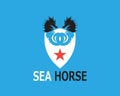Sea horse icon and symbol vector illustration Royalty Free Stock Photo