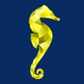 The Sea horse. Low polygon linear illustration., design. Royalty Free Stock Photo