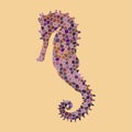 Sea horse made of mosaic Royalty Free Stock Photo