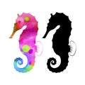 Sea horse set vector Royalty Free Stock Photo