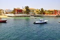 Sea and houses on the Island of Goree, Senegal Royalty Free Stock Photo