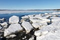 Sea ice is destroyed in the spring