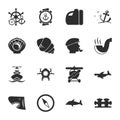 Sea 16 icons universal set for web and mobile Royalty Free Stock Photo
