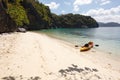 Sea kayak at the beach Royalty Free Stock Photo