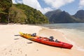 Sea kayak at the beach Royalty Free Stock Photo