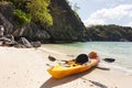 Sea kayak at the beach Royalty Free Stock Photo