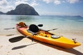 Sea kayak at the beach Royalty Free Stock Photo