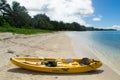 Sea Kayaking in Rarotonga, Cook Islands, Oceania Royalty Free Stock Photo