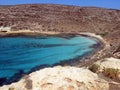 Sea of the LAMPEDUSA island in Italy Royalty Free Stock Photo