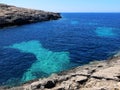 Sea of the LAMPEDUSA island in Italy Royalty Free Stock Photo