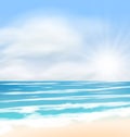 Sea Landscape Background Sunrise Royalty Free Stock Photo