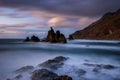 sea landscape, dynamic sunset over the ocean. Benijo in Tenerife