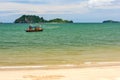 Sea landscape with fishing boat