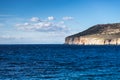 Sea landscape. Pirgos Dirou bay, Greece Royalty Free Stock Photo