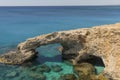 Rocky coastline , Cape Greco on Cyprus Royalty Free Stock Photo