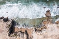 Sea landscape, rocky ocean coast, coast of France near Quiberon Royalty Free Stock Photo