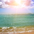 Sea Landscape And The Sunrise. Beach. Sri Lanka.