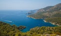 Sea landscape top view. Sea lagoon with beautiful turquoise water.