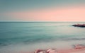 sea landscape unfocused horizon, pastel pink tint