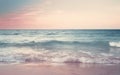 sea landscape unfocused horizon, pastel pink tint