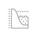 Sea level line outline icon Royalty Free Stock Photo