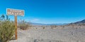 Sea level sign at desert