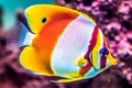 Sea life exotic tropical coral reef copperband butterfly fish. Neural network AI generated Royalty Free Stock Photo