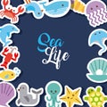 Sea life flat draw