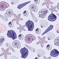 Sea life Marine seamless pattern texture background