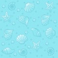 Sea life pattern Royalty Free Stock Photo