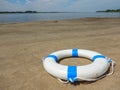 Sea life saver float on the river surface Royalty Free Stock Photo