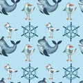 sea life seamless pattern \