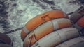 Sea Lifebuoy Ring On Boat Royalty Free Stock Photo