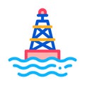 Sea Light Buoy Icon Vector Outline Illustration Royalty Free Stock Photo