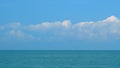 Sea In Light Of Day View. Endless Horizon Only The Blue Depths. Pan.