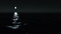 The sea in the light of the moon at night Royalty Free Stock Photo