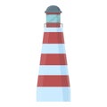 Sea lighthouse icon cartoon vector. Iceland travel