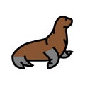 sea lion color icon vector illustration Royalty Free Stock Photo