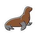 sea lion color icon vector illustration Royalty Free Stock Photo