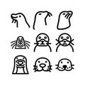 sea lion icon or logo isolated sign symbol vector illustration Royalty Free Stock Photo