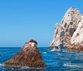 Sea Lion sunning on Pinnacle rock at Lands End at Cabo San Lucas Baja California Mexico Royalty Free Stock Photo