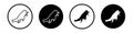 Sea lion thin line vector icon set Royalty Free Stock Photo